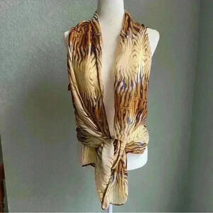 Purple Gold Tiger Once Size Sheer Layering Top Layer Piece Kimono LSU
